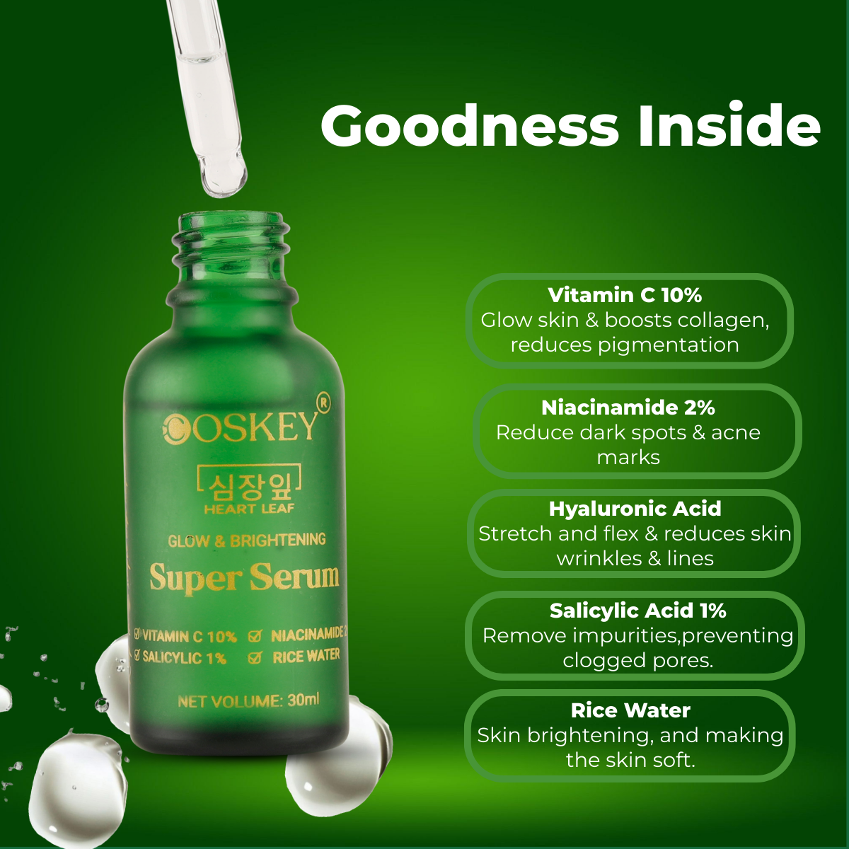 Super Glow Heartleaf Serum with 10% Vitamin C & Rice Water